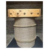 Vtg Wooden Rope Barrel Table15x15x21 Vtg Wooden Rope Barrel Table15x15x21
