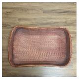 Vtg Woven Rice Basket29x18x6 Vtg Woven Rice Basket29x18x6