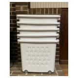 5 Stackable Plastic Laundry Baskets22x15x18 5 Stackable Plastic Laundry Baskets22x15x18