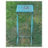 Vtg Metal Plant Stand8x8x20 Vtg Metal Plant Stand8x8x20