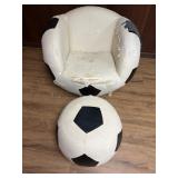 Vtg Soccer Ball Chair and Ottoman Vtg Soccer Ball Chair and Ottoman