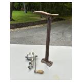 Vtg Meat Grinder & Cobbler Stand22" tall Vtg Meat Grinder & Cobbler Stand22" tall