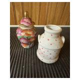 Vtg. Mini Jar w/lid & Milk Can3" tall Vtg. Mini Jar w/lid & Milk Can3" tall