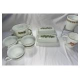 8pcs. VTG. Pyrex Ware-3 Mugs, Gravy Bowl, & 8pcs. VTG. Pyrex Ware-3 Mugs, Gravy Bowl, &