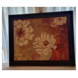 Floral Artwork with Wooden Frame Floral Artwork with Wooden Frame