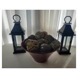 Decorative Lanterns and Bowl Set Decorative Lanterns and Bowl Set