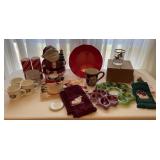 Festive Holiday Arrangement-Santa Cookie Jar, Festive Holiday Arrangement-Santa Cookie Jar,