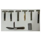 6 VTG. Razors, a Barlow 2 Blade Pocket Knife, 6 VTG. Razors, a Barlow 2 Blade Pocket Knife,