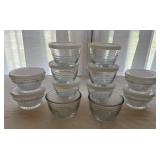 8 Libbey Small Glass Bowls with Lids, 6.25 ounce, 8 Libbey Small Glass Bowls with Lids, 6.25 ounce,