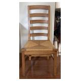Farmhouse Oak Cane Seat High Back Ladder Chair Farmhouse Oak Cane Seat High Back Ladder Chair
