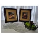 Framed Prints, Serveware, and Bowl Framed Prints, Serveware, and Bowl