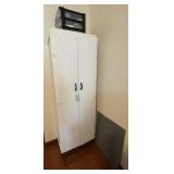 White 2 Door Cabinet With Various Crafting, Cont., White 2 Door Cabinet With Various Crafting, Cont.,