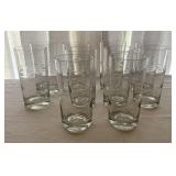 10 Libbey Reno Style Patterned Tumbler Glasses 10 Libbey Reno Style Patterned Tumbler Glasses