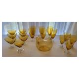 Amber Boopie Glassware and Pitcher Set Amber Boopie Glassware and Pitcher Set