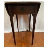 Mahogany Drop Leaf Side Table, with Drawer-Cont., Mahogany Drop Leaf Side Table, with Drawer-Cont.,