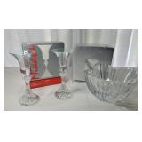 Mikasa Crystal Bowl and Holders Mikasa Crystal Bowl and Holders
