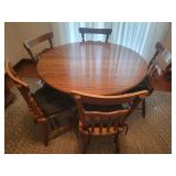 Oak Table With Five Chairs Set Oak Table With Five Chairs Set