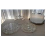 Glass Plates with Covers Set Glass Plates with Covers Set