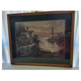 Framed Lighthouse Landscape Print Framed Lighthouse Landscape Print