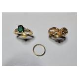 3 10K Gold Rings, 6.8g 3 10K Gold Rings, 6.8g