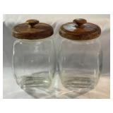 2 VTG. FISH BOWL CANDY STORE STYLE CANISTER SET 2 VTG. FISH BOWL CANDY STORE STYLE CANISTER SET