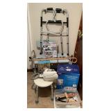 Handicap Items-Bath Chair, 2 Walking Canes, Handicap Items-Bath Chair, 2 Walking Canes,