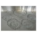 Fostoria Serving Bowl and 6 Bowls Set Fostoria Serving Bowl and 6 Bowls Set