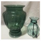 1 Crystal Vase & 1 Glass Vase-Cont., 1 Crystal Vase & 1 Glass Vase-Cont.,