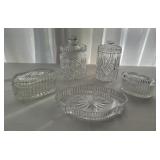 Five Cut Glass Pieces Five Cut Glass Pieces