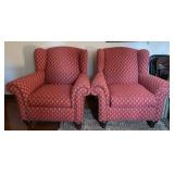 2 Rowe Furniture Upholstered Arm Chairs 2 Rowe Furniture Upholstered Arm Chairs