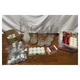 Various Hurricane Lamp Shades, candle Holders, Various Hurricane Lamp Shades, candle Holders,