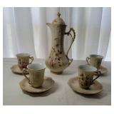 Nippon Chocolate Pot Set with Floral Design Nippon Chocolate Pot Set with Floral Design