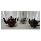 Three Decorative Teapots Three Decorative Teapots