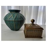 Nora Fenton Vase and Decorative Box Nora Fenton Vase and Decorative Box