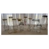 12 Various Clear Glass Canisters, Cont., 12 Various Clear Glass Canisters, Cont.,