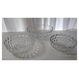 Three Fostoria Glass Bowls Three Fostoria Glass Bowls