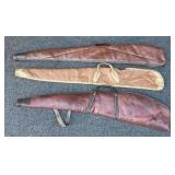Three Leather Rifle Cases