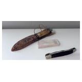 Two Knives and Sharpening Stone