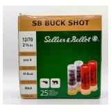 Sellier & Bellot 12 Gauge 00 Buckshot - 25 Rds.