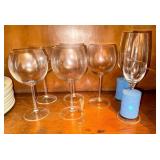 Tiffany Champagne Flutes & Vtg. Wine Glasses