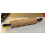 Vtg. Black Handle Rolling Pin