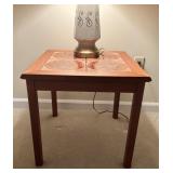 Mid-Century Ceramic Tile-Top Accent Table