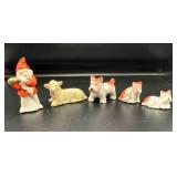 5 Vintage Japanese Porcelain Figuirines