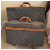 Vtg Hartmann Leather and Tweed Suitcases