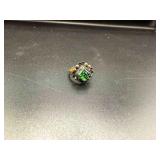 Sterling Silver Ring w/ Green Stone