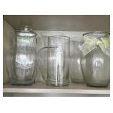 Clear Glass Vase Lot