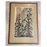 F. Mennen Woodblock, Tall CornStalks