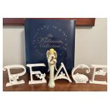 Charming Angel Figurine & Peace Sign