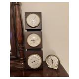 Vtg-Style Barometer Therometer, Hygrometer & Clock