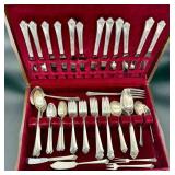Oneida Damask Rose Heirloom Sterling Flatware Set